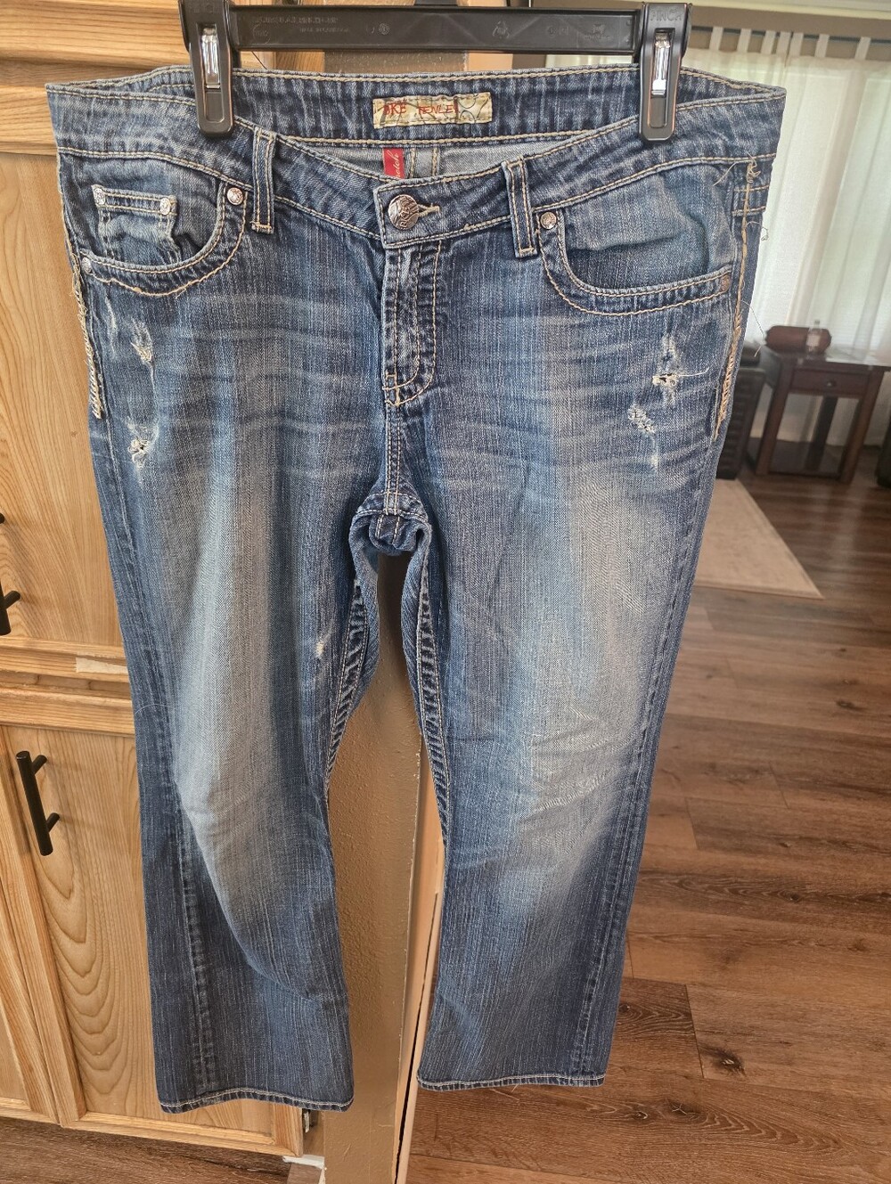 BKE Women's Boot Cut Jeans in Faded Blue Wash